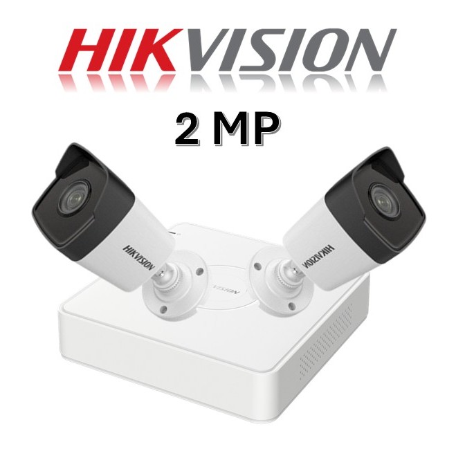 Kit de 2 Cámaras Hikvision 2 Megapixeles