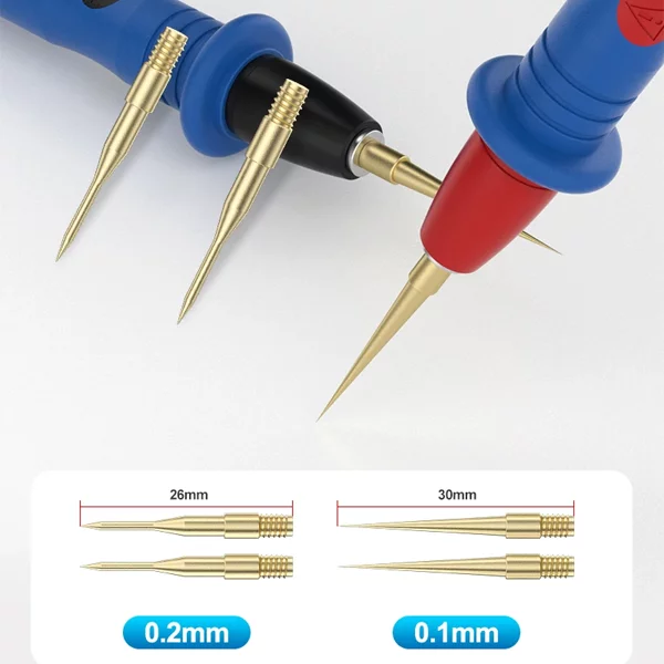 CABLES DE PRUEBA DE MULTIMETRO PUNTAS INTERCAMBIABLES SUNSHINE SS-024B - Imagen 2